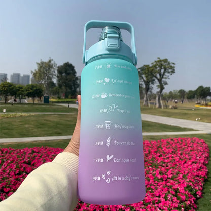 Motivational Hydro Flask with Time Markers