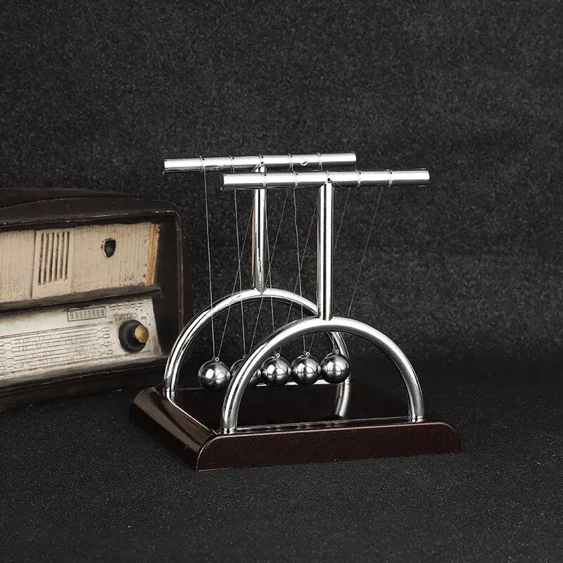 Classic Newton's Cradle Physics Toy for Stress Relief