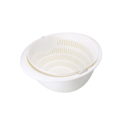 Versatile Double Layer Draining Basket for Fruits and Vegetables