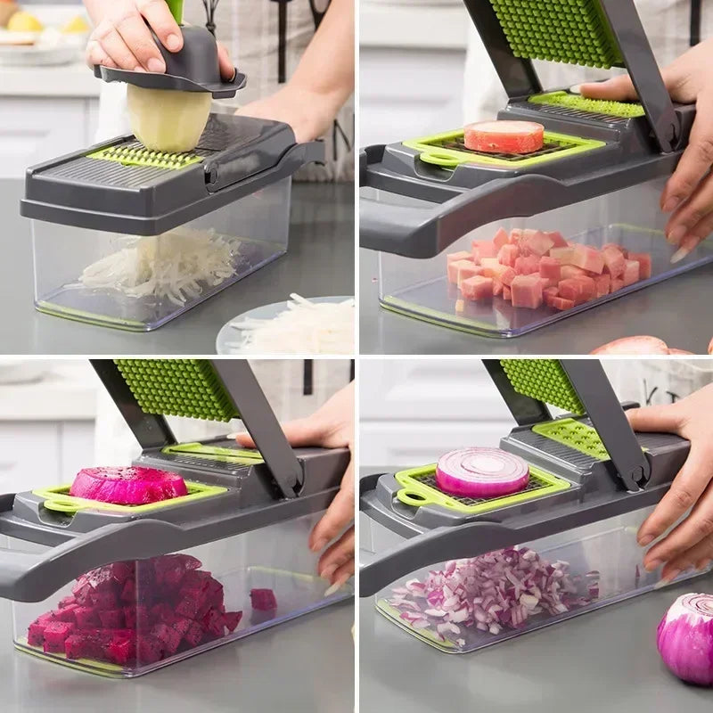 Versatile 16-in-1 Vegetable Chopper and Slicer