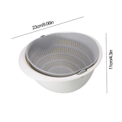 Versatile Double Layer Draining Basket for Fruits and Vegetables