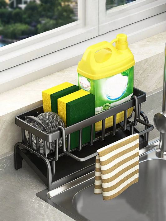 Multifunctional Kitchen Sponge Holder with Drainage Rack