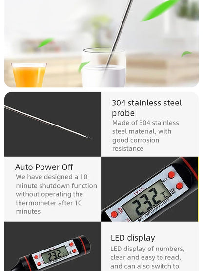 Digital Food Thermometer with LCD Display