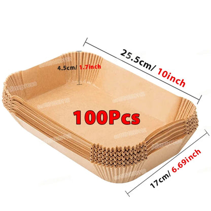 Eco-Friendly Disposable Air Fryer Liners - Pack of 50 or 100