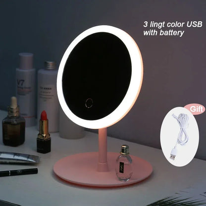 Versatile LED Makeup Mirror with Adjustable Lighting