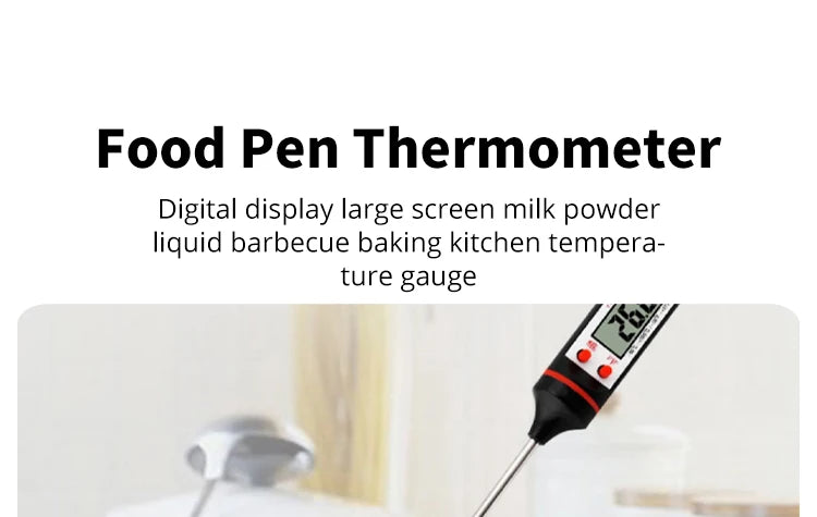 Digital Food Thermometer with LCD Display