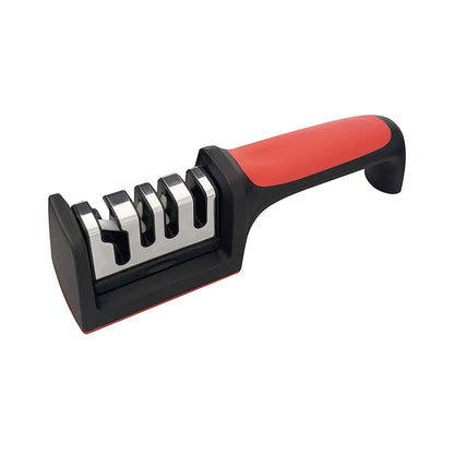 Ergonomic 3-Stage Knife Sharpener for Kitchen Use