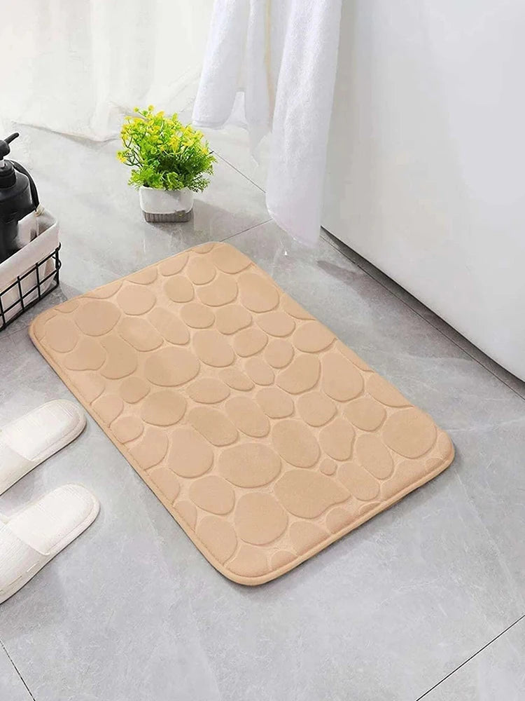 Stylish Cobblestone Bath Mat - Non-Slip and Absorbent