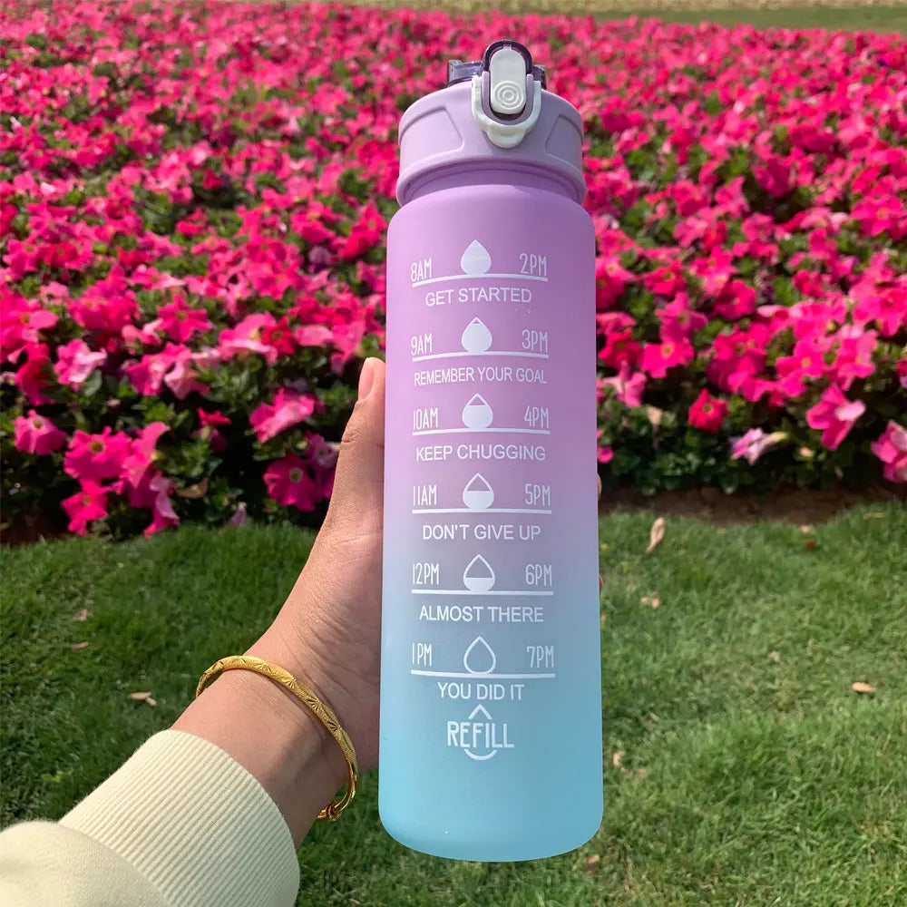 Motivational Hydro Flask with Time Markers