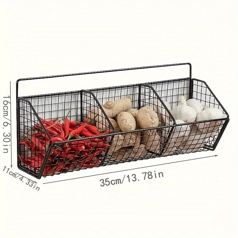 Stylish Wall-Mounted Kitchen Organizer with Multiple Grids