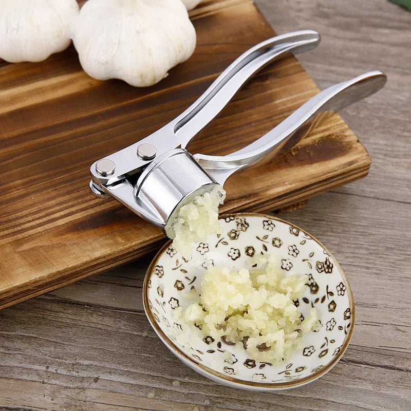 Stainless Steel Garlic Press - Effortless Crushing Tool