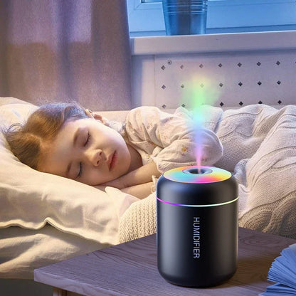 Compact USB Mini Aromatherapy Humidifier with LED Lights