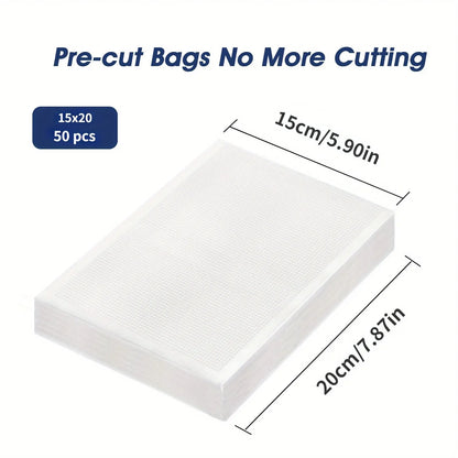 BPA-Free Reusable Vacuum Sealer Bags - 50 Pack