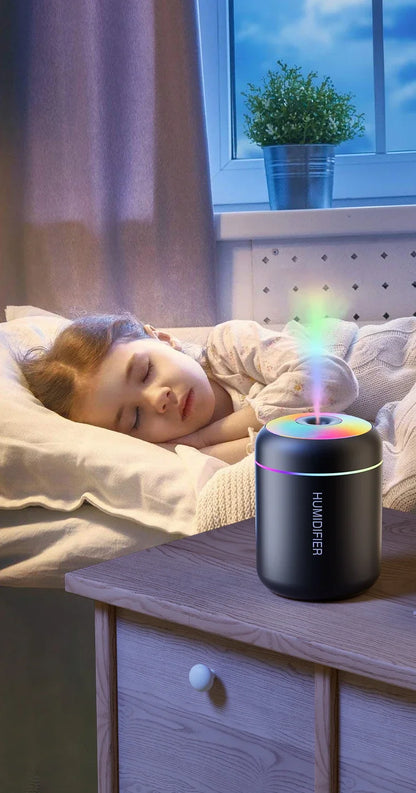 Compact USB Mini Aromatherapy Humidifier with LED Lights