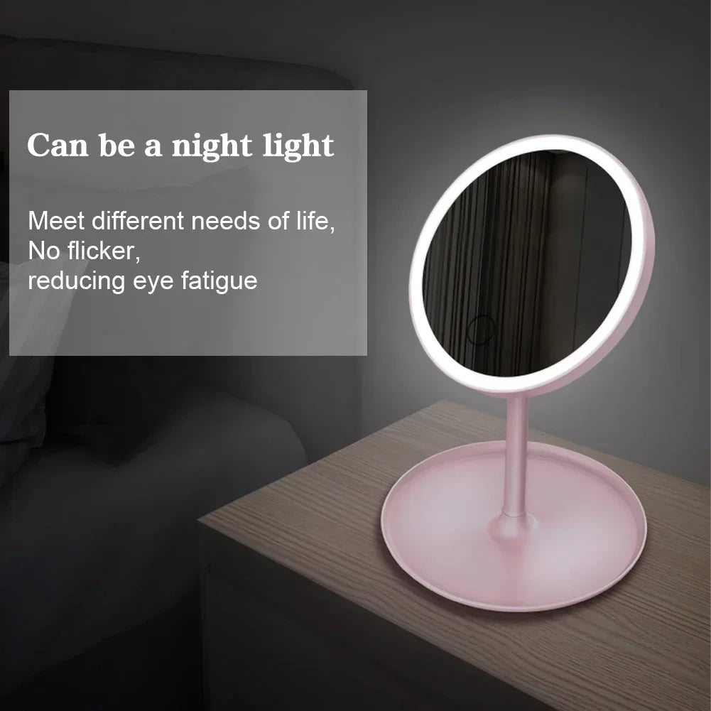 Versatile LED Makeup Mirror with Adjustable Lighting