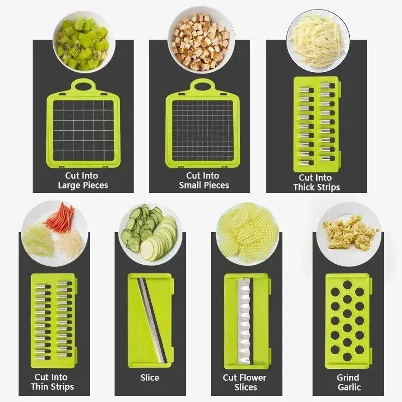 Versatile 16-in-1 Vegetable Chopper and Slicer