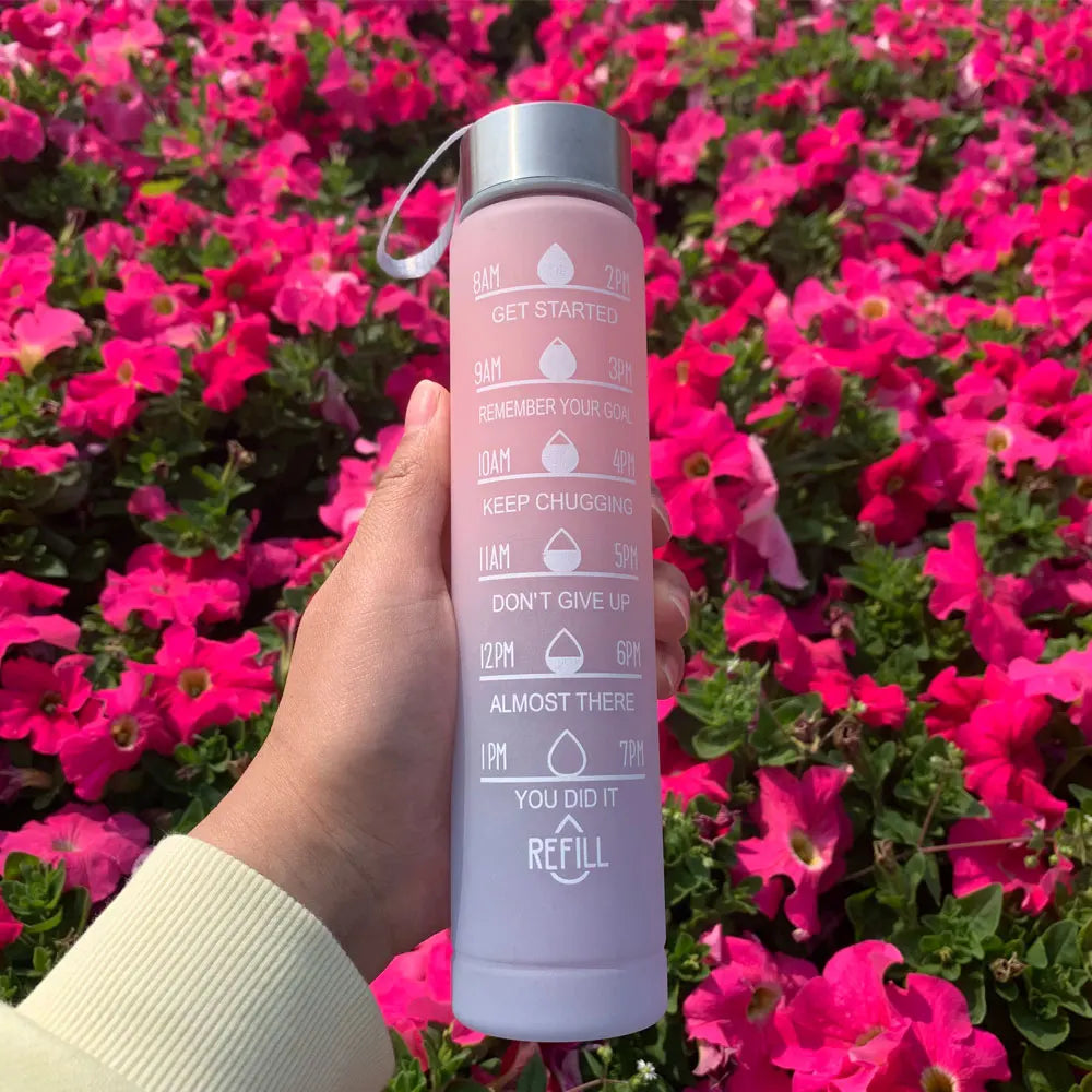 Motivational Hydro Flask with Time Markers