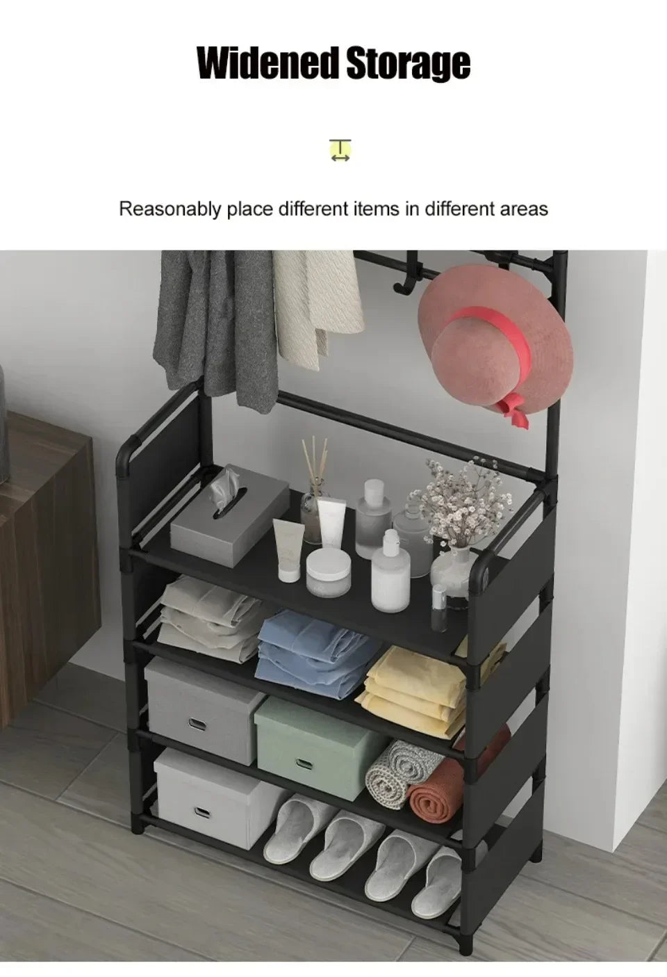 Versatile Multi-Layer Shoe and Hat Storage Rack