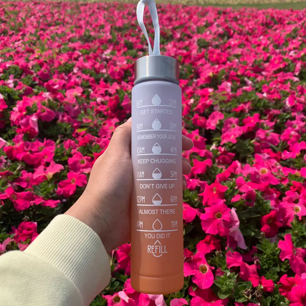 Motivational Hydro Flask with Time Markers