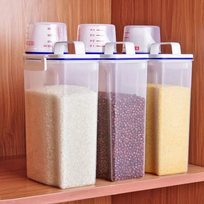 Multi-Functional Food Storage Canister with Measuring Cup