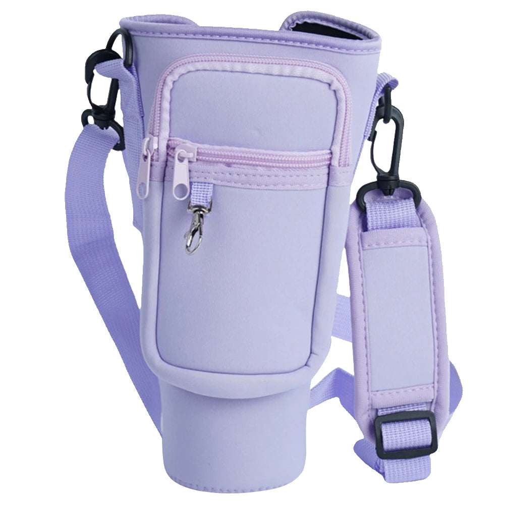 Stylish 40oz Water Bottle Carrier with Adjustable Strap