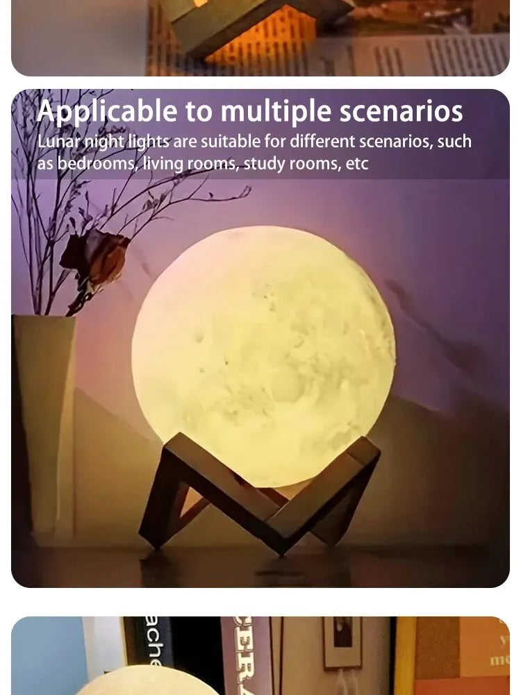 Enchanting LED Moon Lamp for Relaxation and Decor