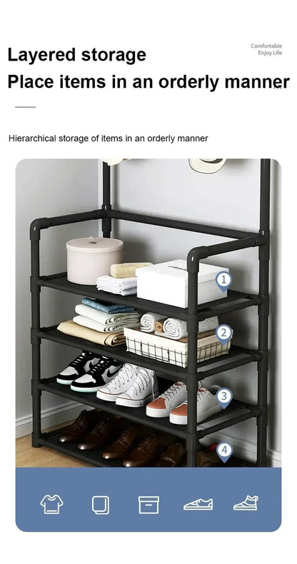 Versatile Multi-Layer Shoe and Hat Storage Rack