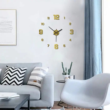 Elegant Frameless DIY Wall Clock for Home and Office