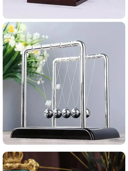 Classic Newton's Cradle Physics Toy for Stress Relief