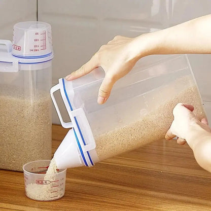 Multi-Functional Food Storage Canister with Measuring Cup