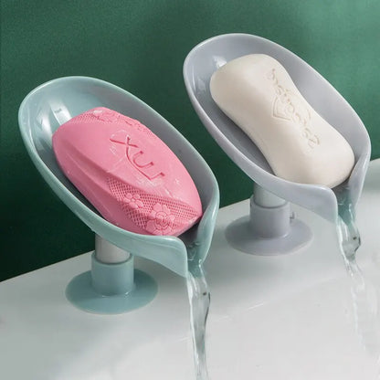 Stylish Leaf-Shaped Soap Holder Set - 2 Pcs