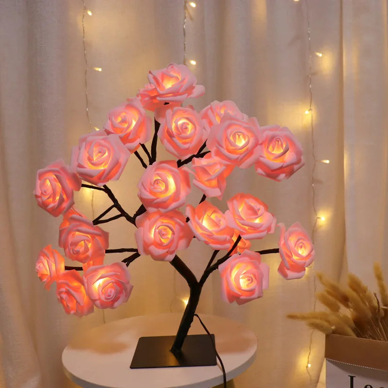 USB Rose Tree Lamp - Color Changing Night Light