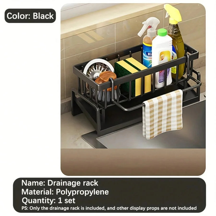 Multifunctional Kitchen Sponge Holder with Drainage Rack