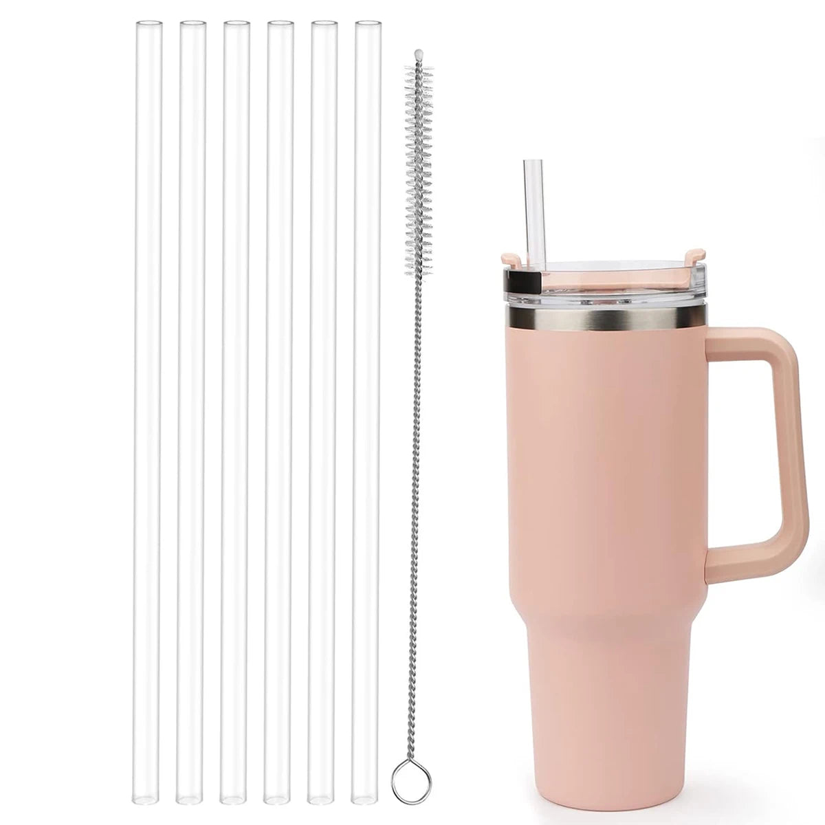 Reusable 12-Inch Straws for Stanley 40oz Tumblers - 6 Pack