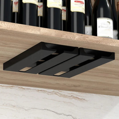 Stylish Under-Cabinet Wine Glass Rack - No Drill Installation