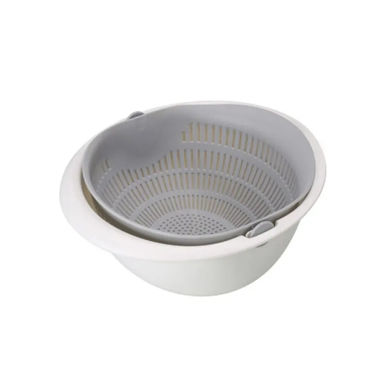 Versatile Double Layer Draining Basket for Fruits and Vegetables