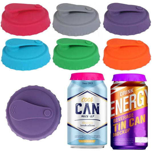 Versatile Silicone Soda Can Lids in Multiple Colors