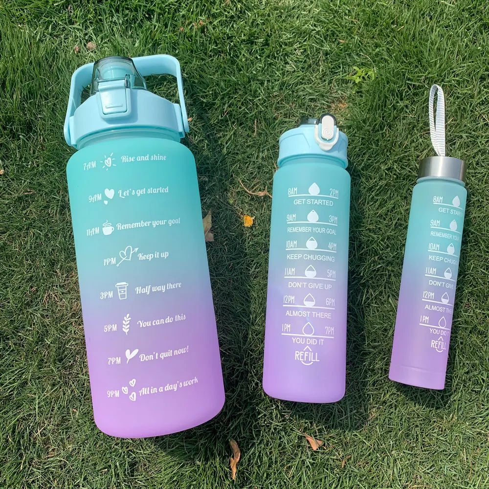 Motivational Hydro Flask with Time Markers