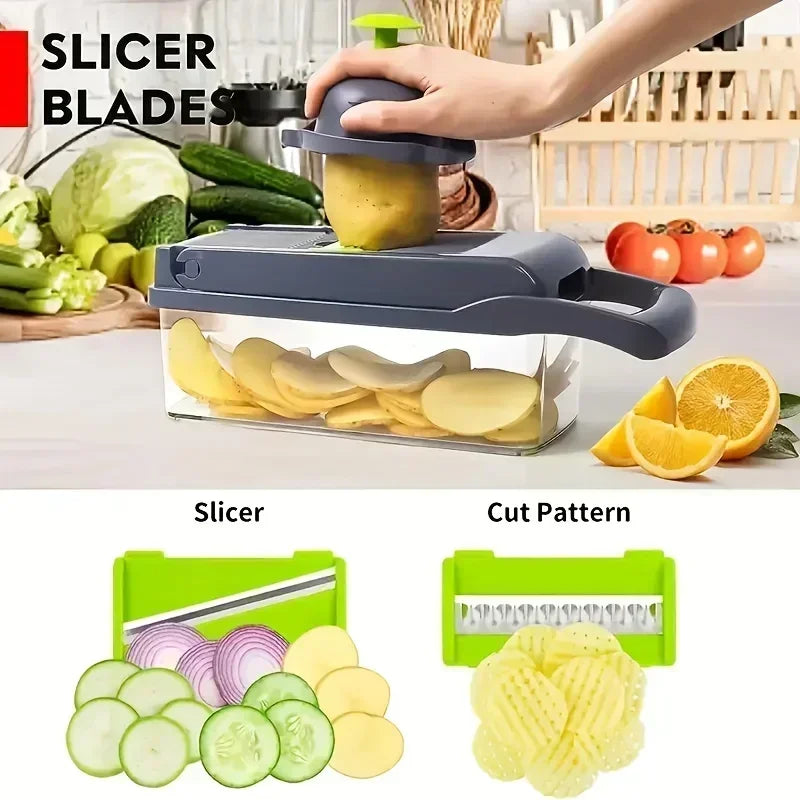 Versatile 16-in-1 Vegetable Chopper and Slicer