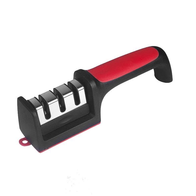 Ergonomic 3-Stage Knife Sharpener for Kitchen Use