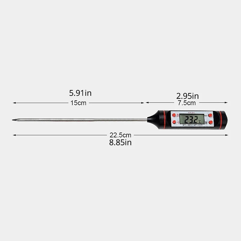 Digital Food Thermometer with LCD Display