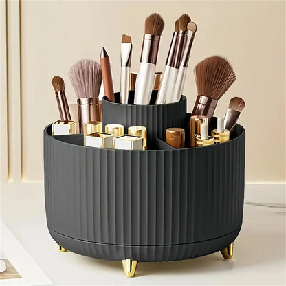 360-Degree Rotating Makeup Organizer with Five Compartments