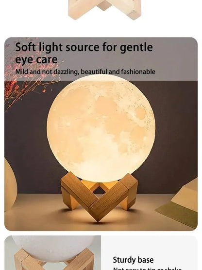 Enchanting LED Moon Lamp for Relaxation and Decor