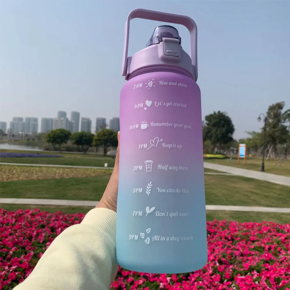 Motivational Hydro Flask with Time Markers