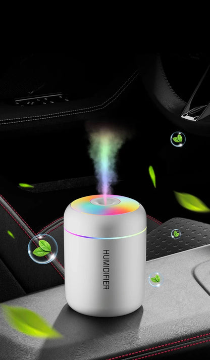 Compact USB Mini Aromatherapy Humidifier with LED Lights