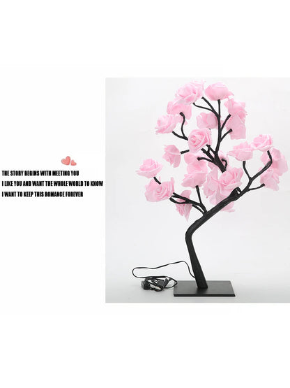 USB Rose Tree Lamp - Color Changing Night Light