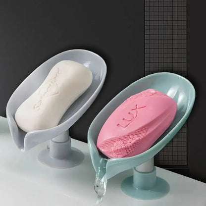 Stylish Leaf-Shaped Soap Holder Set - 2 Pcs