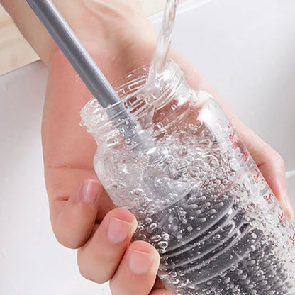 Grey Long Handle Silicone Cup Brush for Deep Cleaning