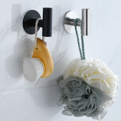 Stylish Self-Adhesive Stainless Steel Hooks for Home Organization