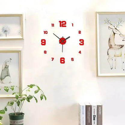 Elegant Frameless DIY Wall Clock for Home and Office